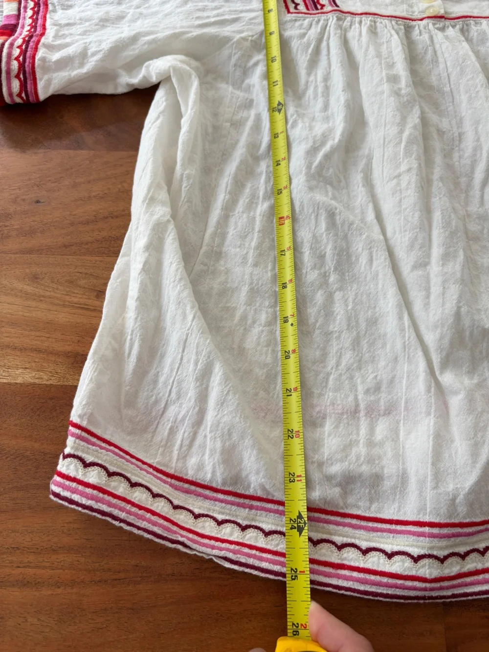 Madewell Embroidered Peasant Top White - Size M